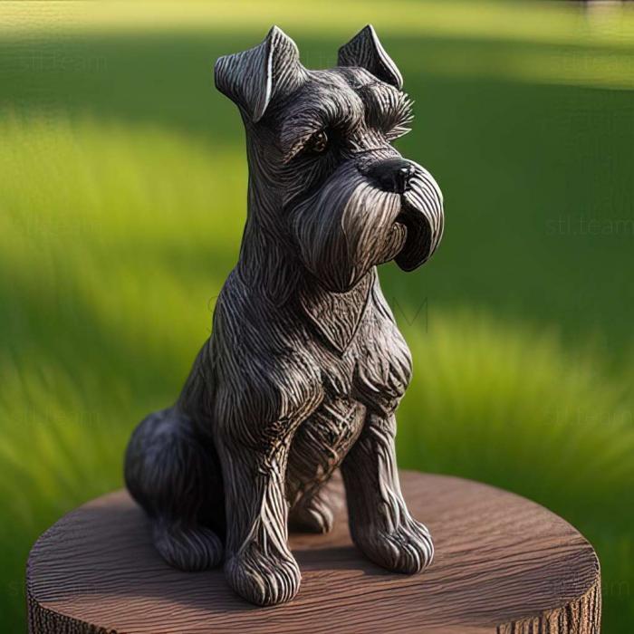 3D model Zwergschnauzer dog (STL)